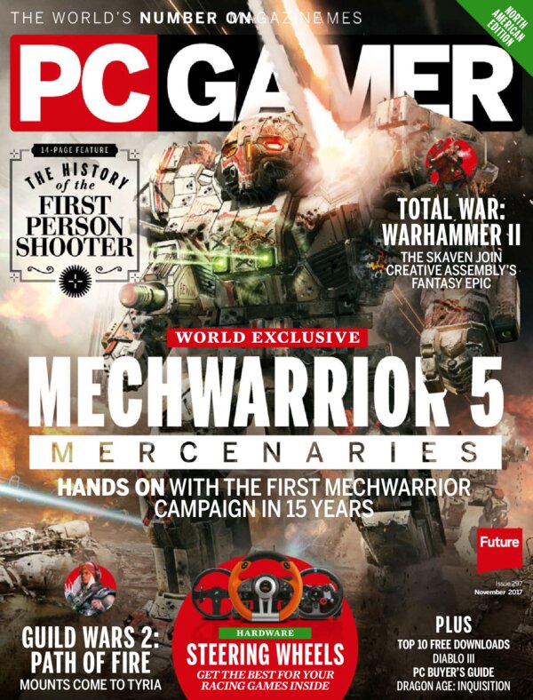 PC Gamer USA   Issue 297 November 2017 cover